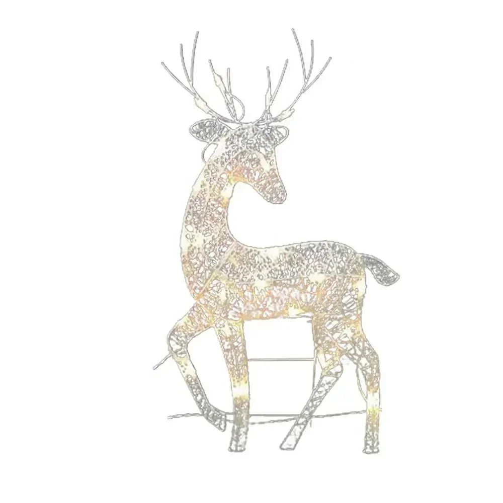 Decorazione Natalizia Renna Illuminata – Silhouette in Metallo per Esterni e Interni