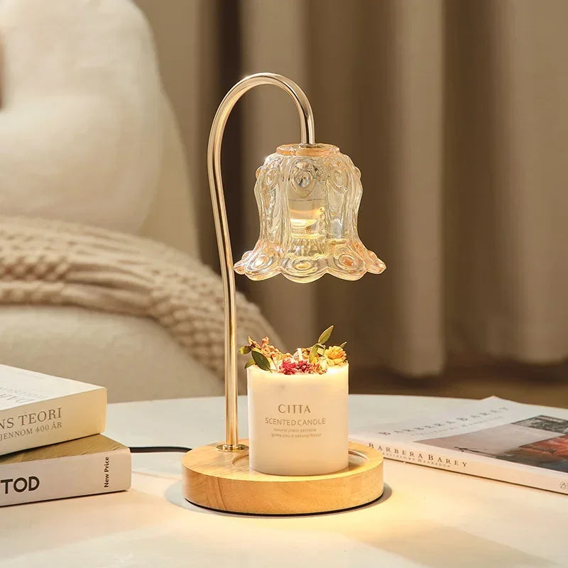 Lampada Riscaldante per Candele a Forma di Fiore