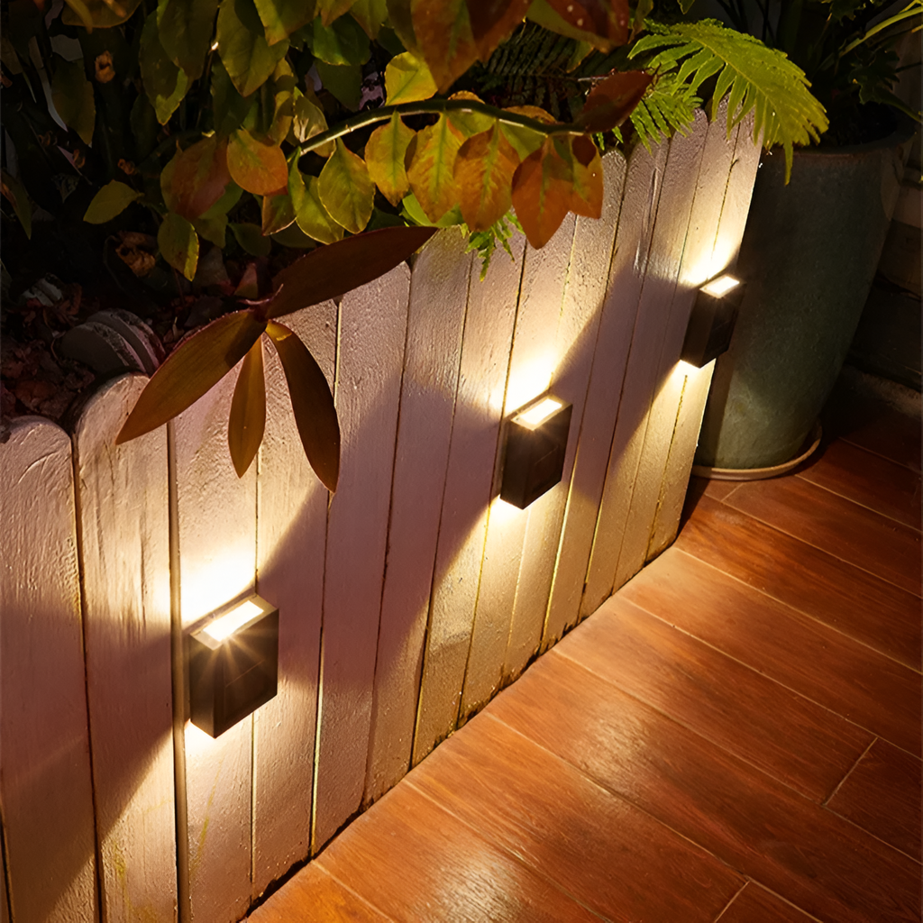 Lampada da esterno solare LED IP65 impermeabile Nera