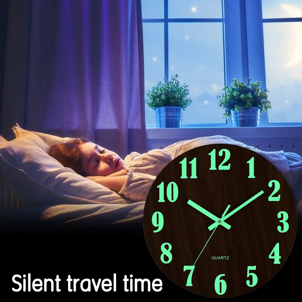 Orologio da Parete Glow-in-the-Dark - Elegante e Pratico