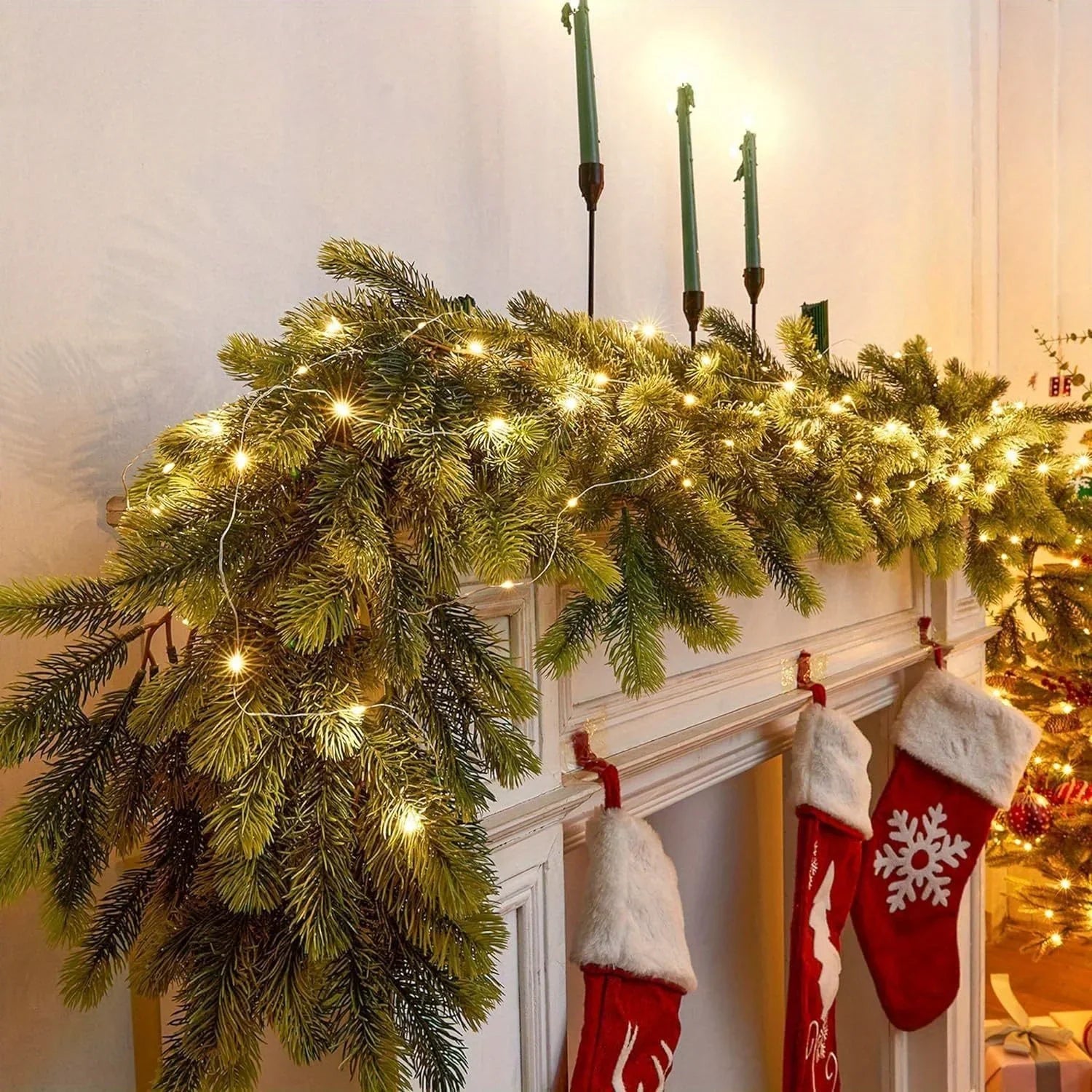 LightLux | Ghirlanda di Pino Artificiale con Illuminazione LED