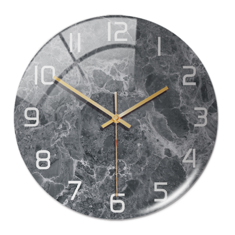 MarbelleTime – Orologio da Parete Silenzioso in Look Marmo Ø30 cm