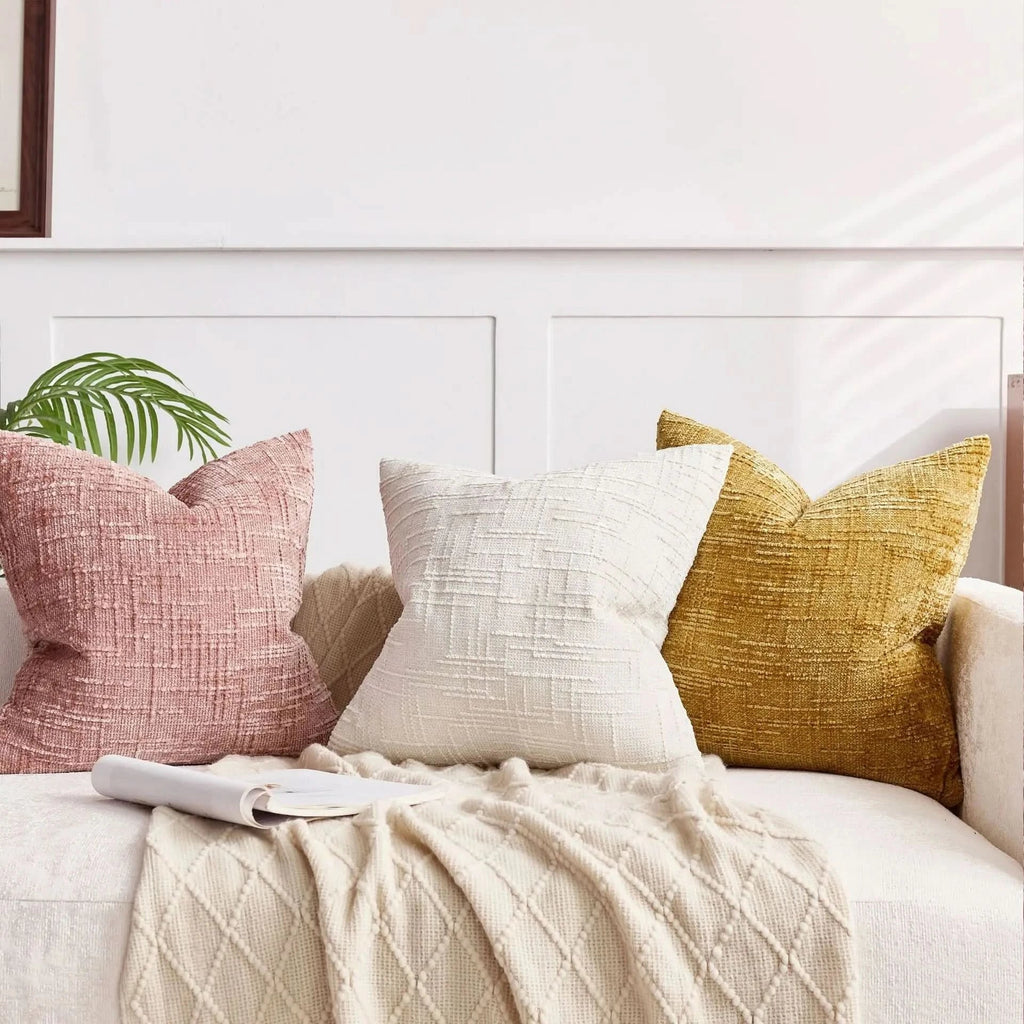 Copripiumino in Chenille Texture Bamboo Colore Solido