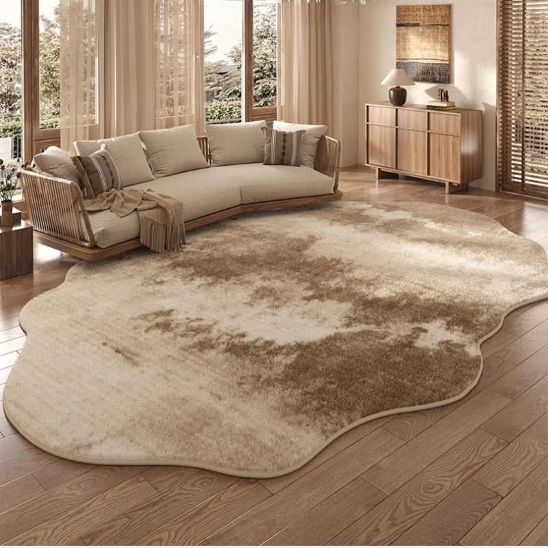 Tappeto Irregolare Lavabile in Peluche per Camera da Letto e Soggiorno
