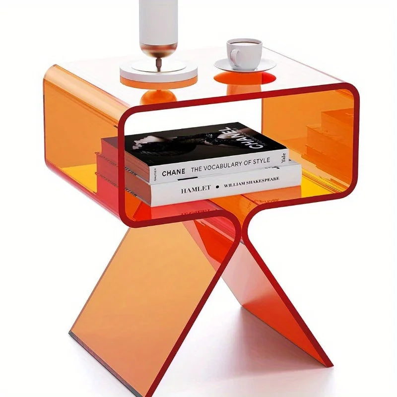 Ignyra - Tavolino da Salotto Trasparente in Acrilico con Design Moderno e Sottile
