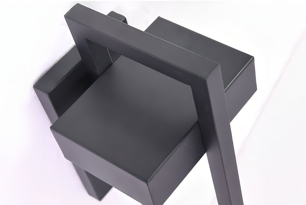 Lampada da Parete Moderna in Acciaio Nero per Esterni Design Architettonico