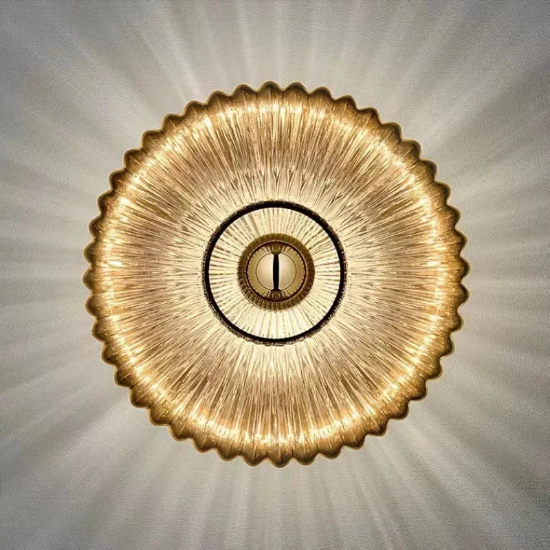 Lampada da Parete Garduru Elegante in Vetro | Design Nobile | Luce Calda & Fredda