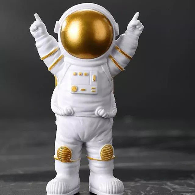 Statua Astronauta in Resina Scultura di Astronauta Giocattolo Educativo Decorazione da Scrivania Modello di Astronauta Regalo per Bambini