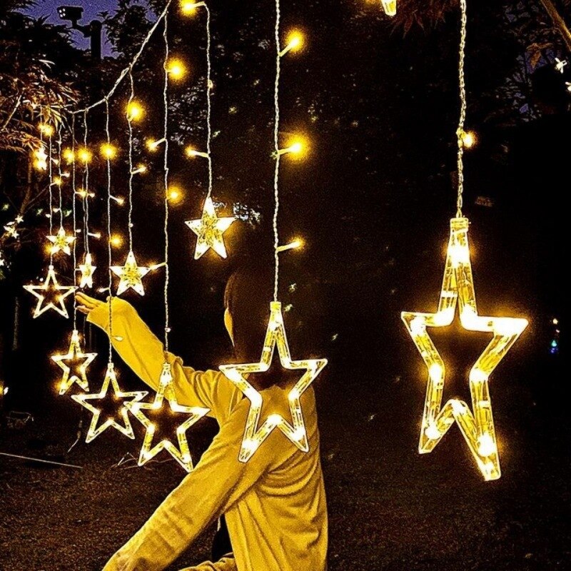 Lampada LED a Catena Decorativa Sole Luna Stella
