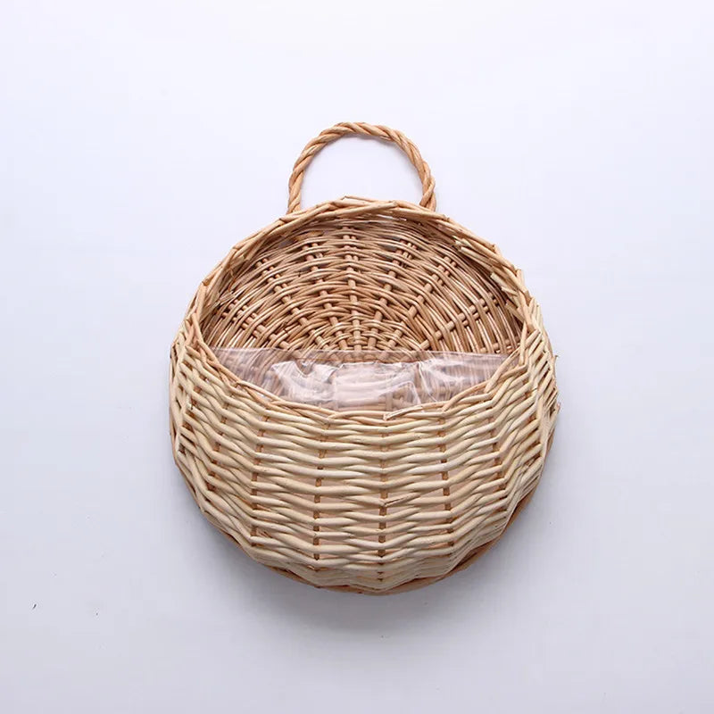 Elyvia | Cesto da Parete in Rattan Fatti a Mano per Piante e Fiori
