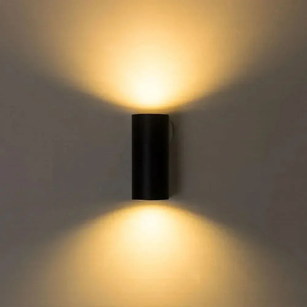 Moderna Lampada da Parete Esterno LED Su e Giù in Alluminio