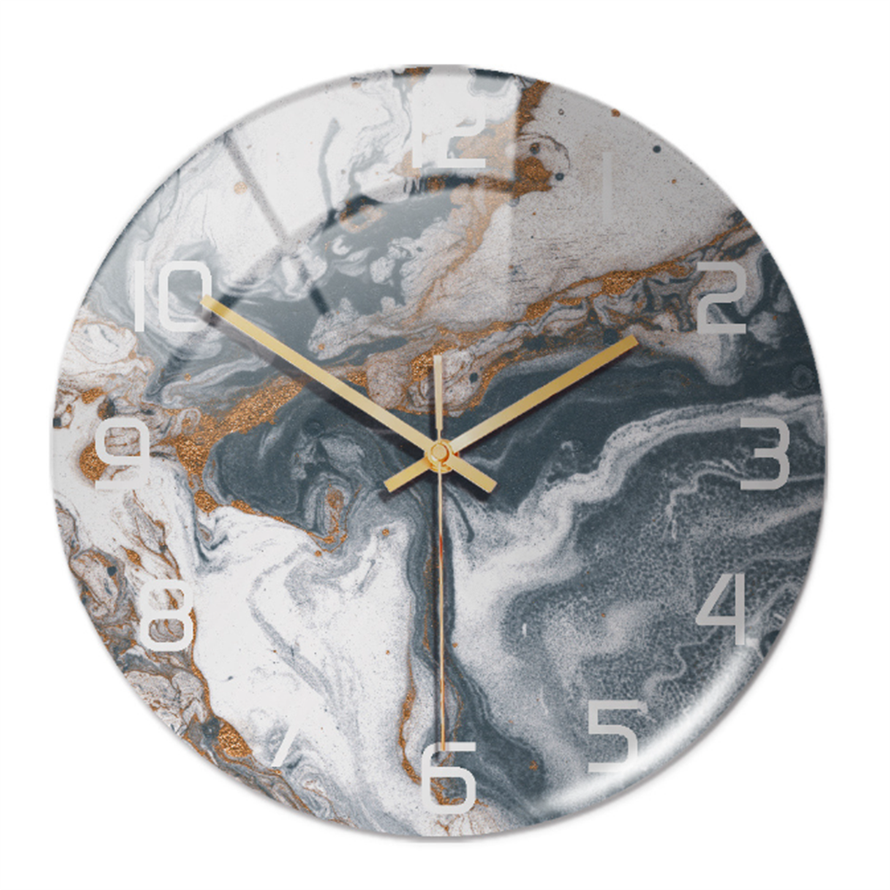 MarbelleTime – Orologio da Parete Silenzioso in Look Marmo Ø30 cm