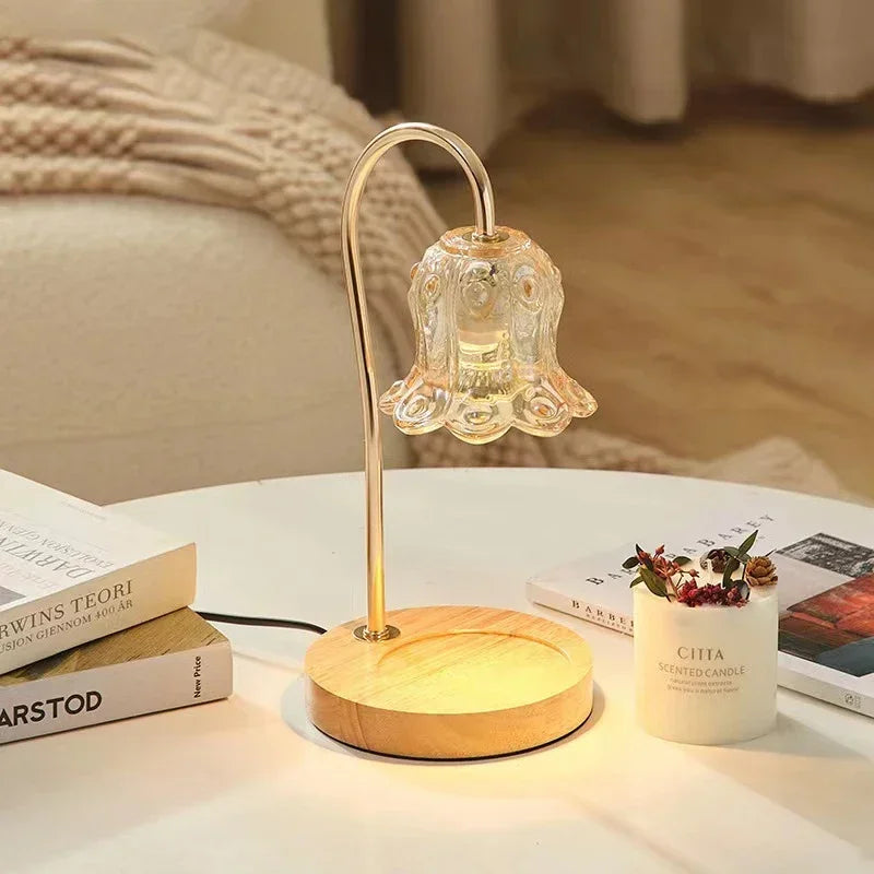Lampada Riscaldante per Candele a Forma di Fiore