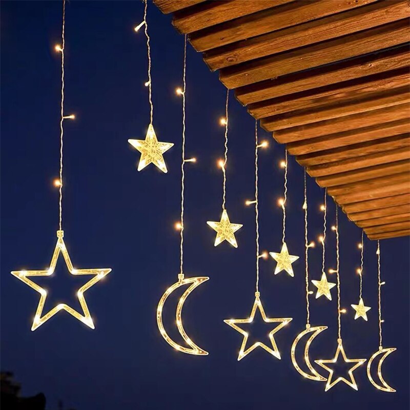 Lampada LED a Catena Decorativa Sole Luna Stella