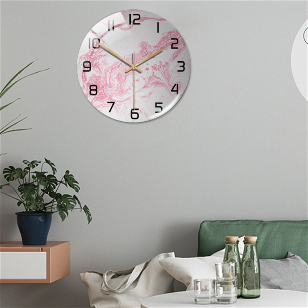 MarbelleTime – Orologio da Parete Silenzioso in Look Marmo Ø30 cm