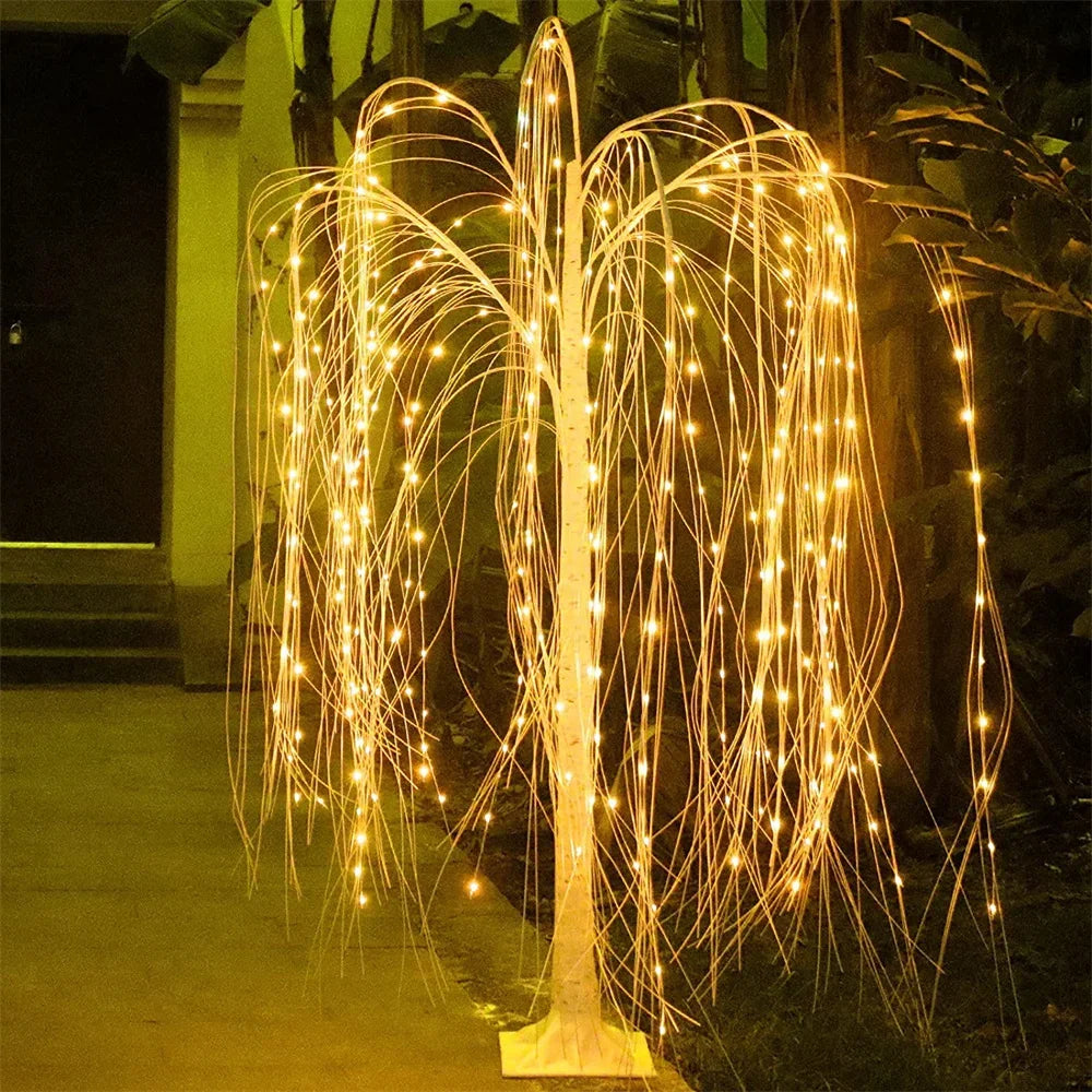 Valdoria – Albero di Salice Illuminato con Luce LED Bianca Calda 2.1M