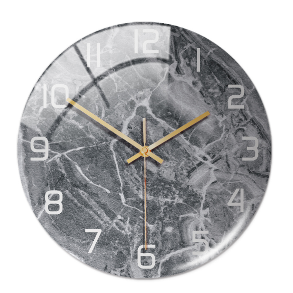 MarbelleTime – Orologio da Parete Silenzioso in Look Marmo Ø30 cm