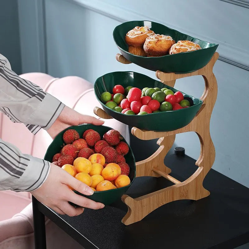 FruitTriad | Ciotola per frutta a tre livelli in plastica
