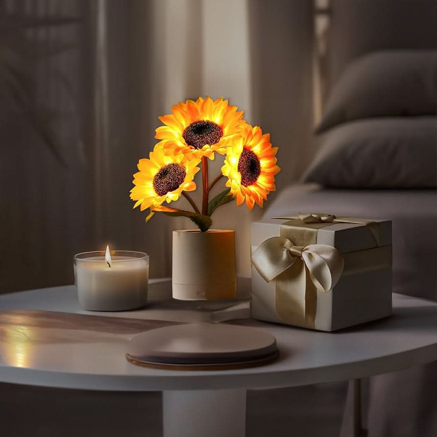 Lampada da Tavolo LED Girasole Luccicante