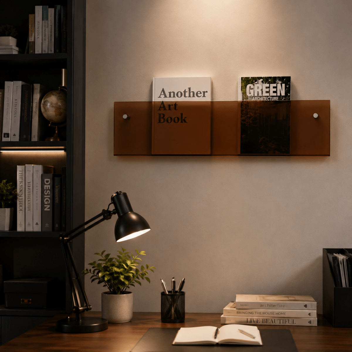 SHELFORA – Elegante portamagazine da parete per arredamenti contemporanei