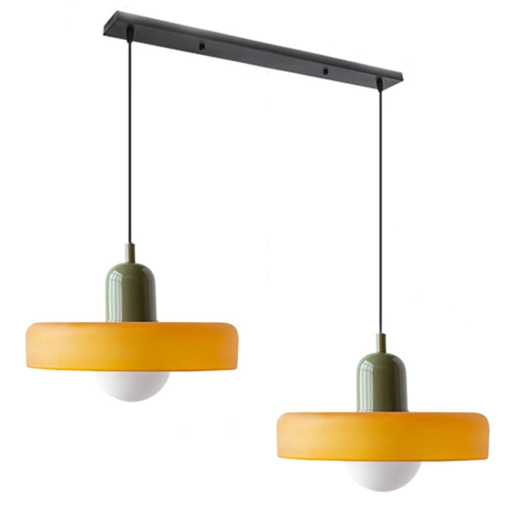 Lampada a Sospensione in Vetro Bauhaus a 2 Teste Regolabile