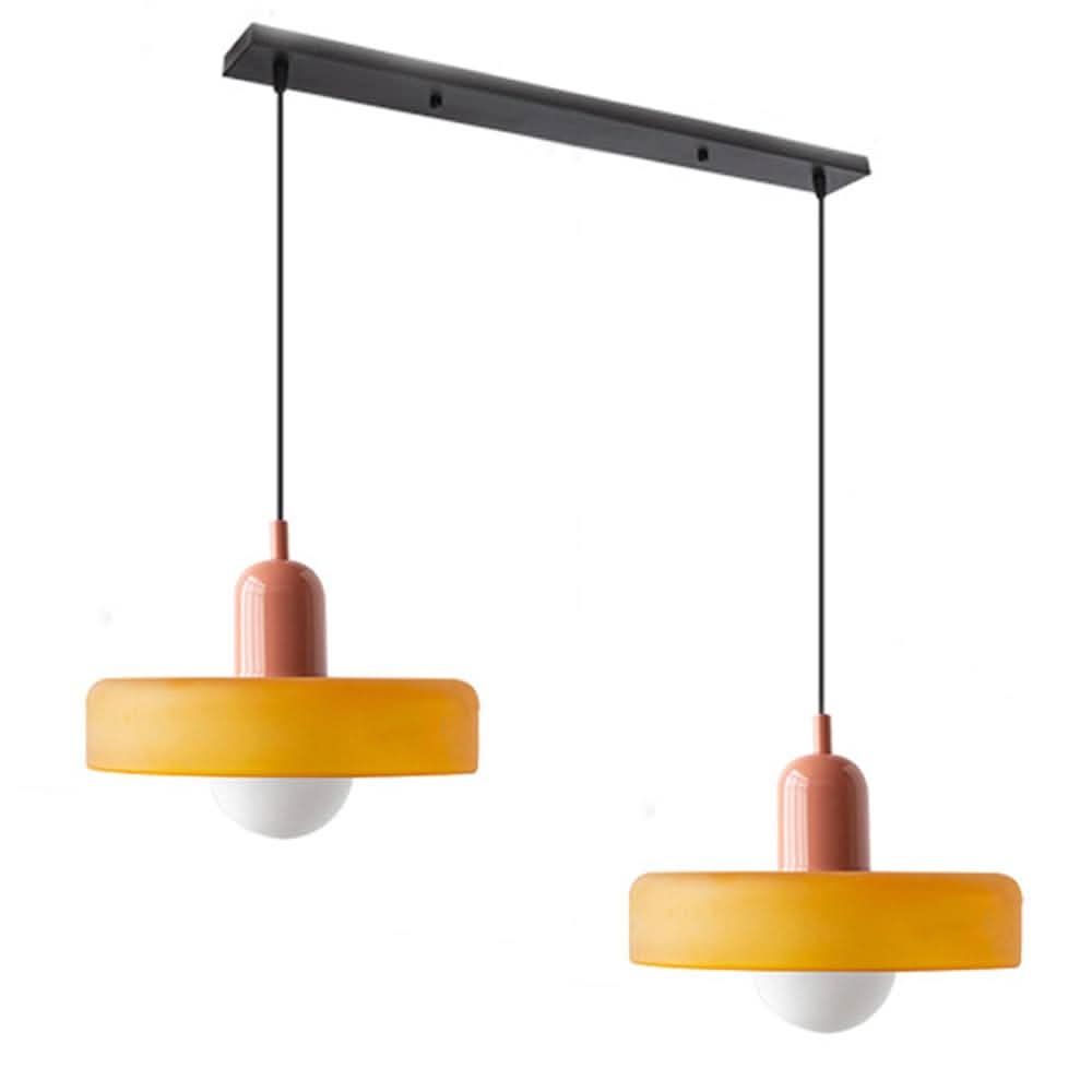 Lampada a Sospensione in Vetro Bauhaus a 2 Teste Regolabile