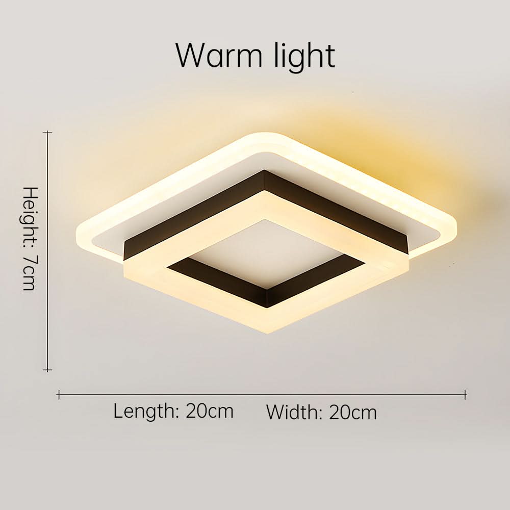 Lampada da soffitto LED quadrata per interni moderni
