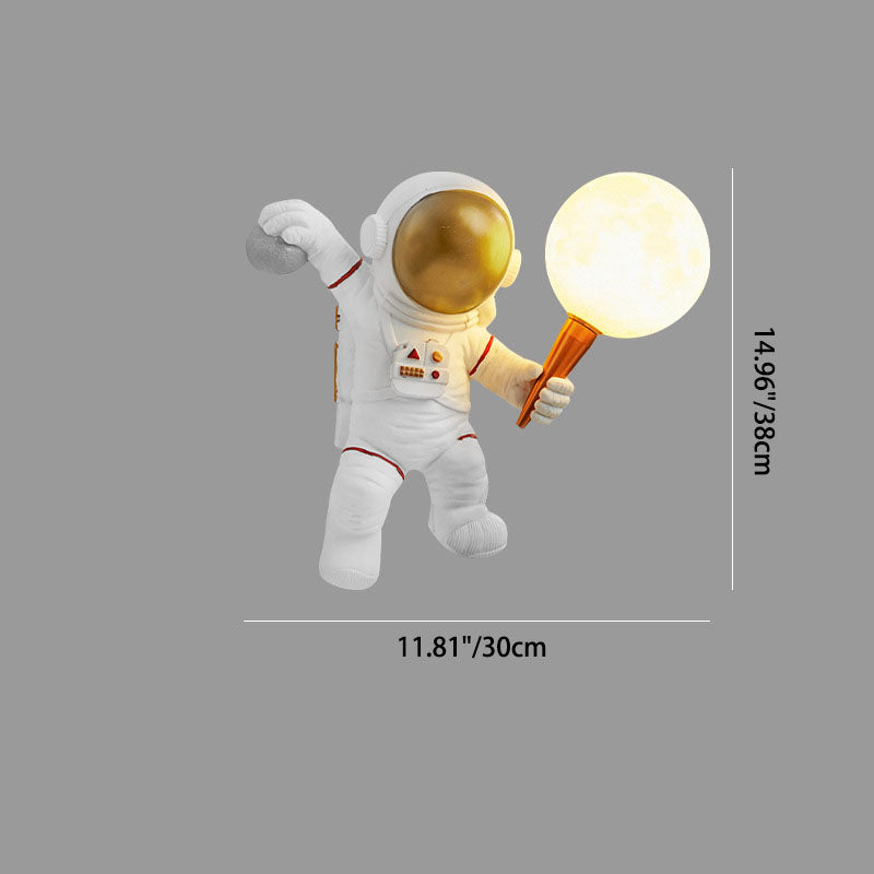 CosmoBuddy Astronauta Lampada da Parete | Design Creativo | Resina & ABS | Luce LED per Camera da Letto