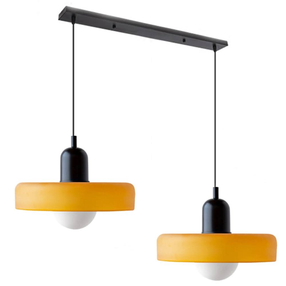 Lampada a Sospensione in Vetro Bauhaus a 2 Teste Regolabile