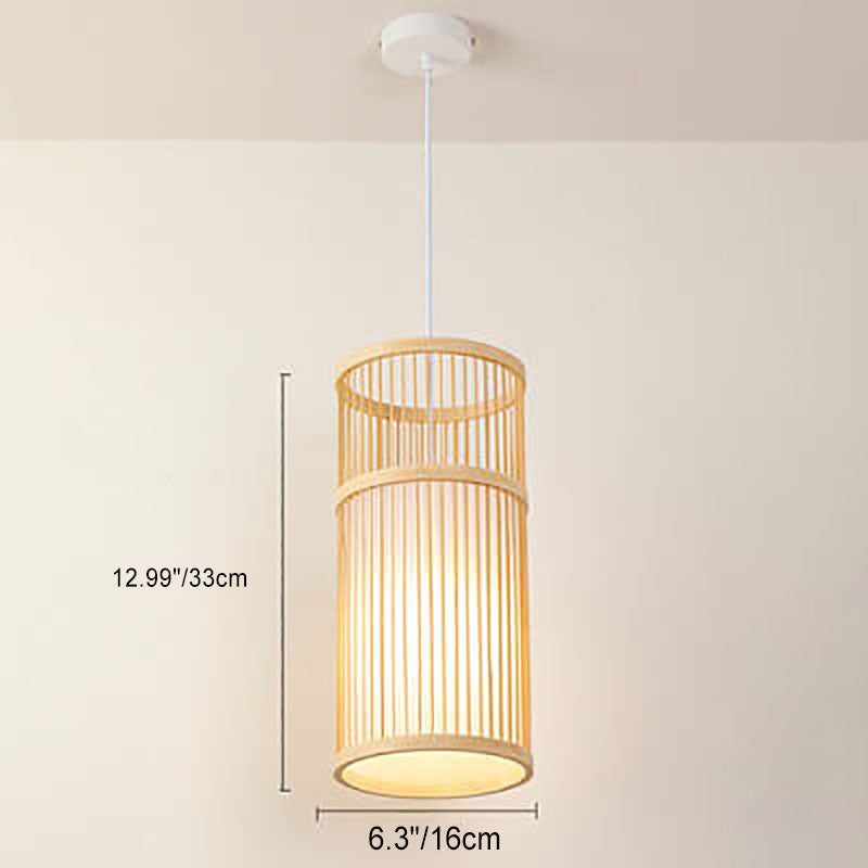 Lampada a sospensione Bambora Zen | Lanterna in bambù intrecciato a mano | Design giapponese | Eleganza naturale