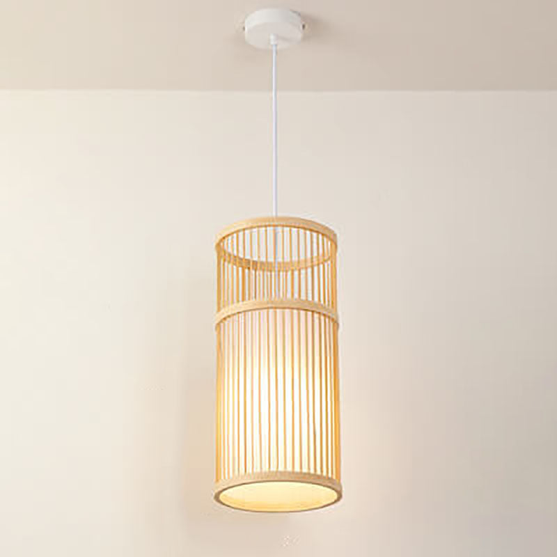 Lampada a sospensione Bambora Zen | Lanterna in bambù intrecciato a mano | Design giapponese | Eleganza naturale