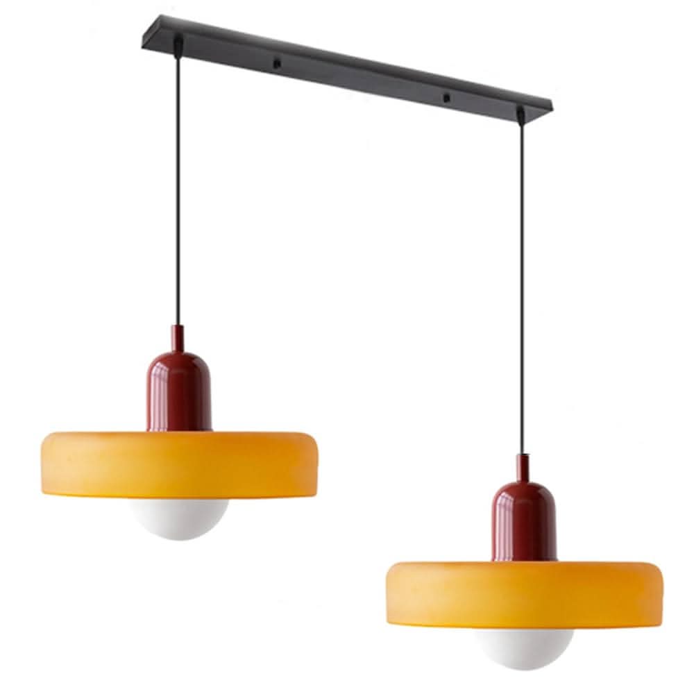 Lampada a Sospensione in Vetro Bauhaus a 2 Teste Regolabile