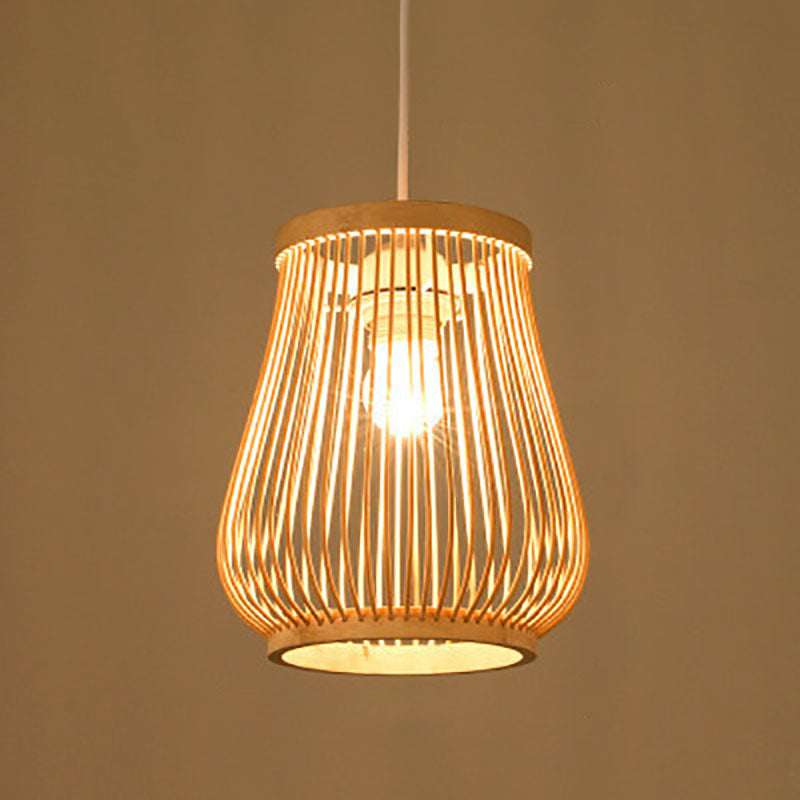 Lampada a sospensione Bambora Zen | Lanterna in bambù intrecciato a mano | Design giapponese | Eleganza naturale