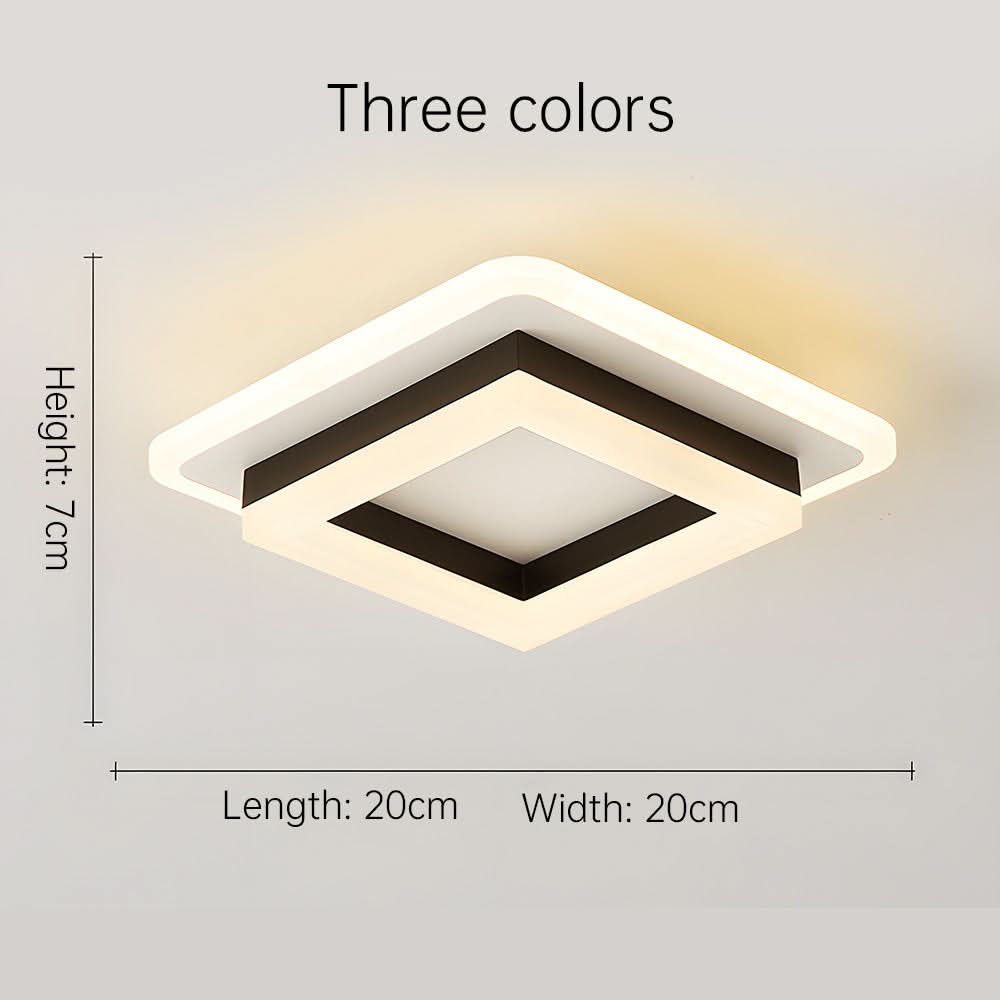 Lampada da soffitto LED quadrata per interni moderni