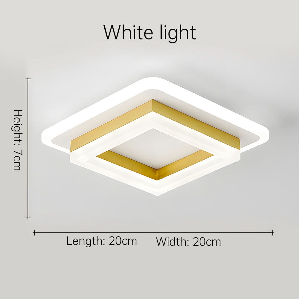 Lampada da soffitto LED quadrata per interni moderni