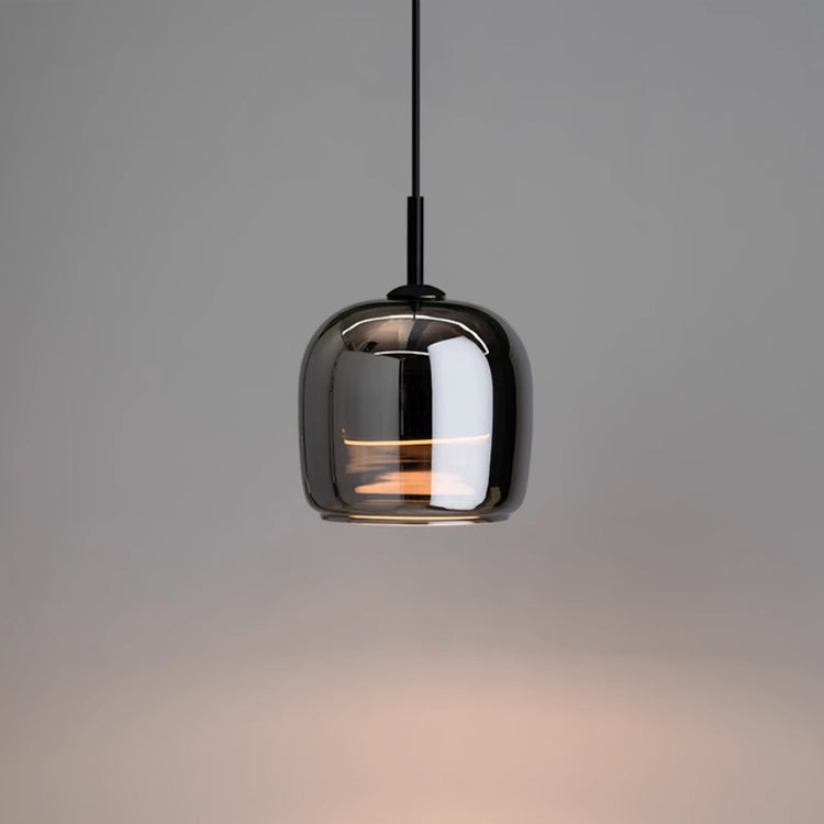 Lampada a sospensione in vetro nero nordico - Lampada moderna per isola cucina e sala da pranzo