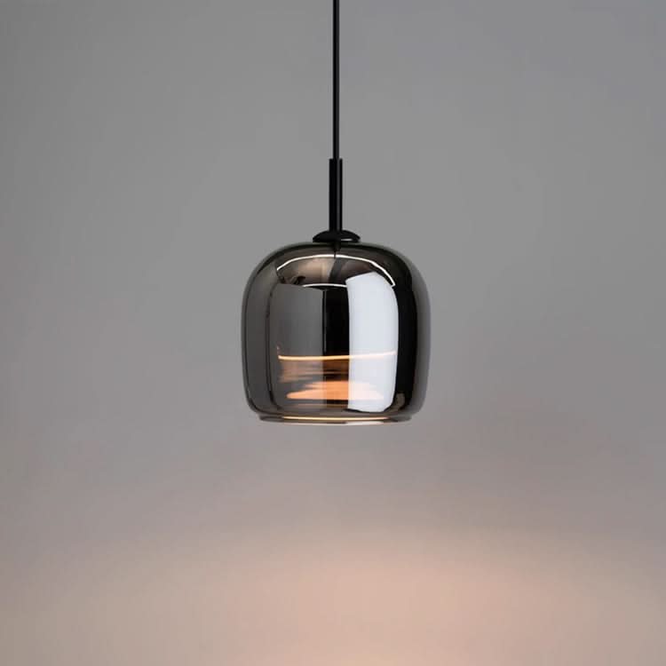 Lampada a Sospensione in Vetro Nero Nordico con LED
