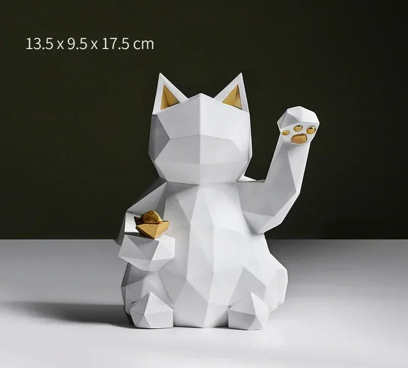 Vivolux | Minimalismo Nordico Geometria Gatto Fortunato Statue
