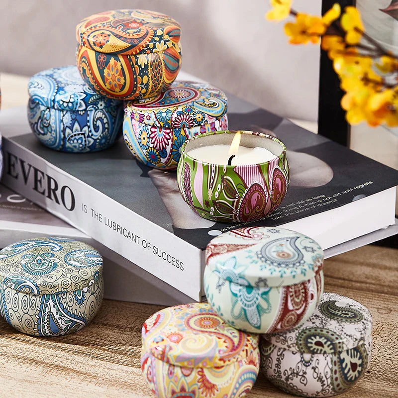 Florivis – Set di Candele Profumate in Cera di Soia da 12 Pezzi per Aromaterapia e Regalo