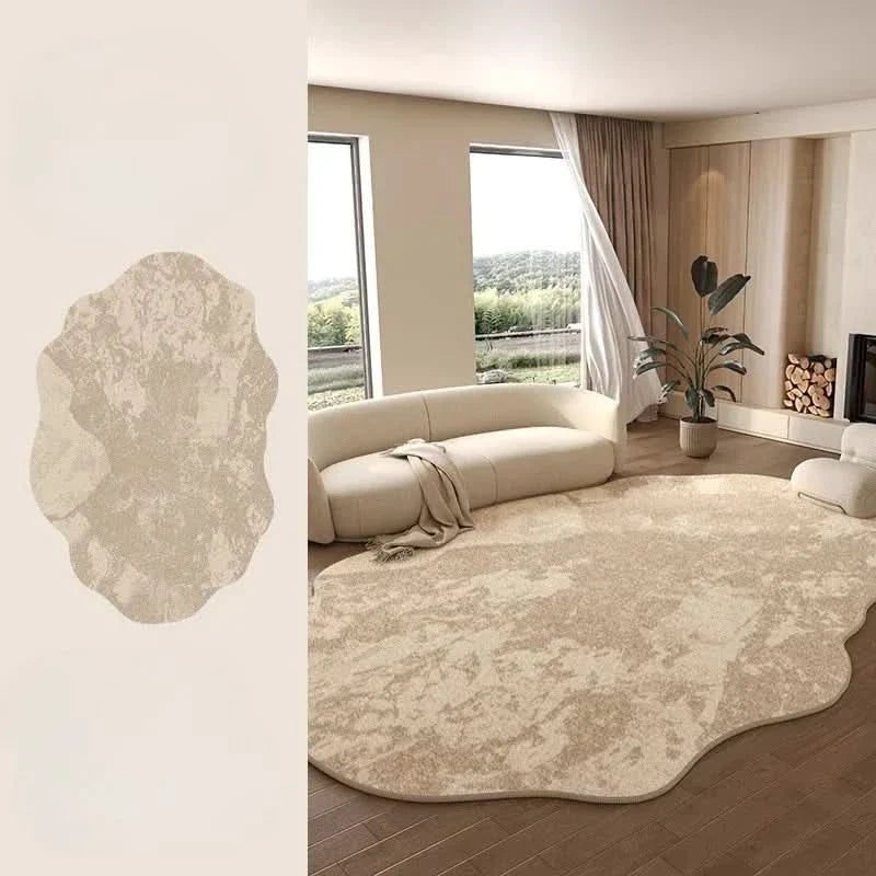 Tappeto Irregolare Lavabile in Peluche per Camera da Letto e Soggiorno