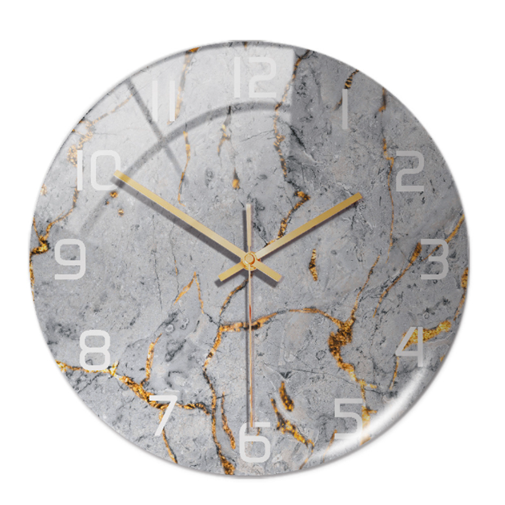 MarbelleTime – Orologio da Parete Silenzioso in Look Marmo Ø30 cm