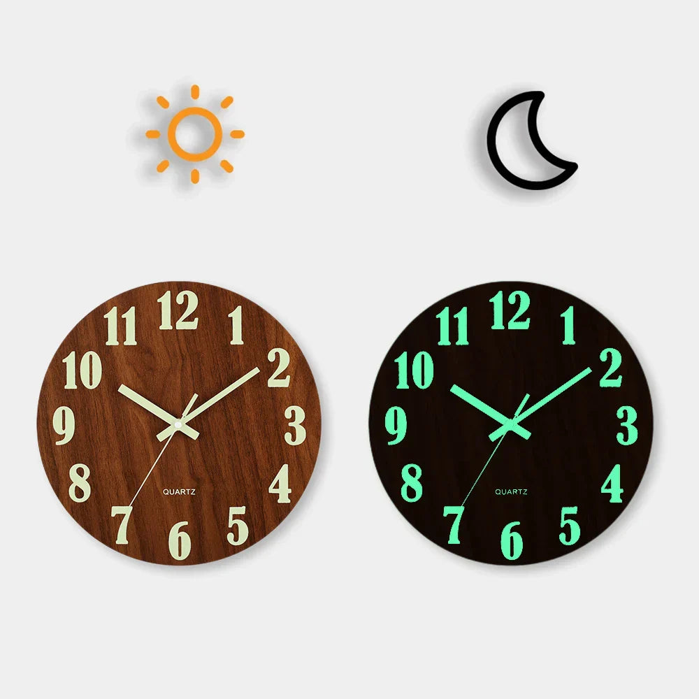 Orologio da Parete Glow-in-the-Dark - Elegante e Pratico