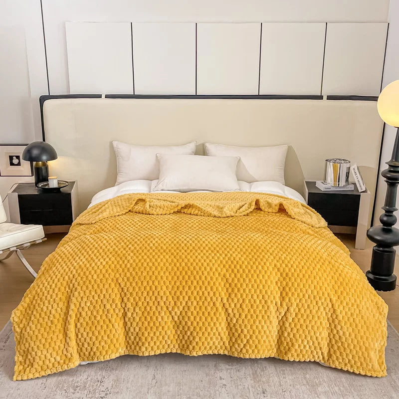 Caelidra - Coperta in Velluto a Quadri Calda e Confortevole per Divano e Letto