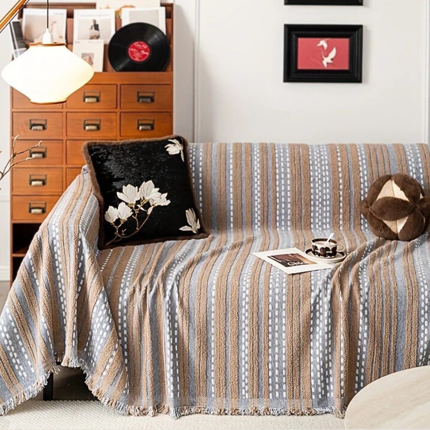 Copertura per Divano Boho in Peluche Stile Sahara