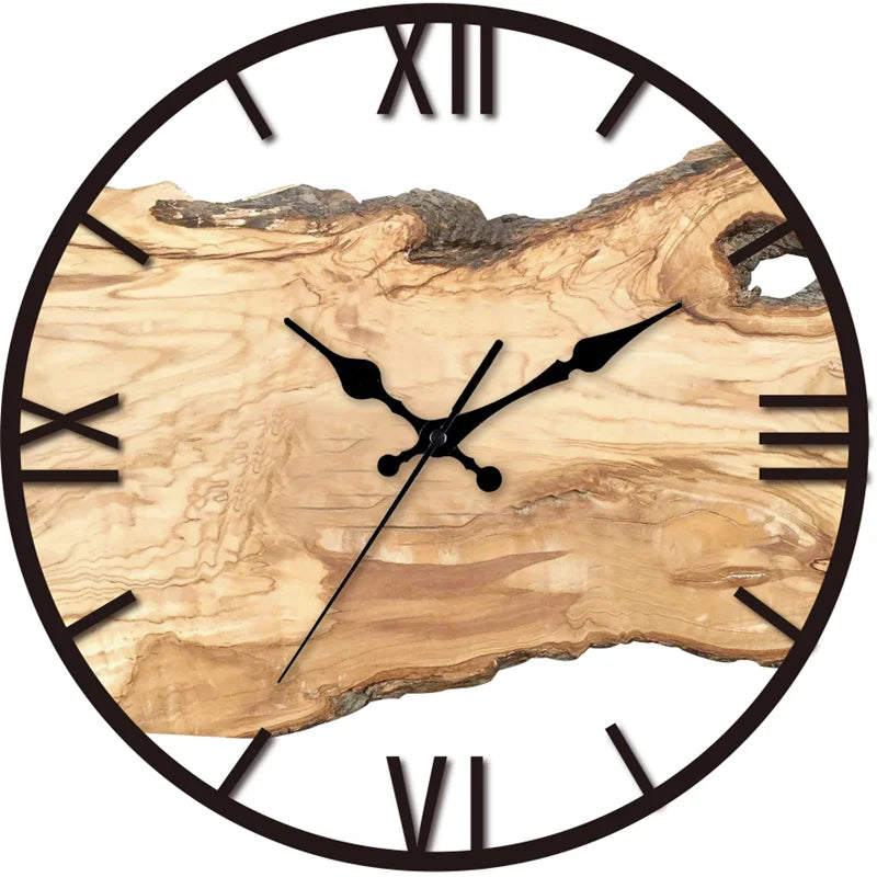 Orologio da parete silenzioso in acrilico e legno