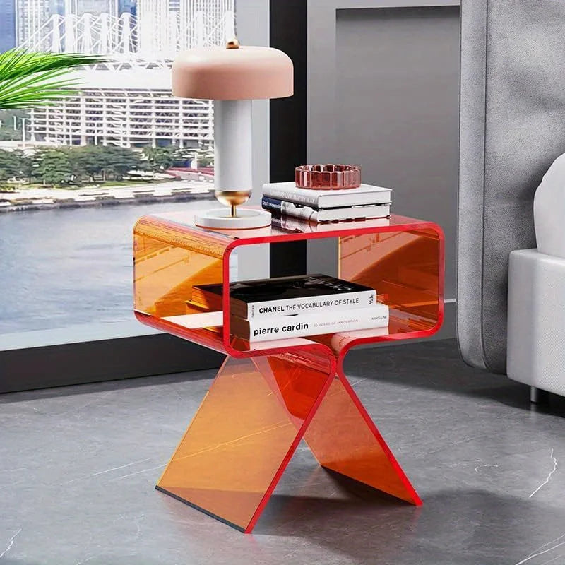 Ignyra - Tavolino da Salotto Trasparente in Acrilico con Design Moderno e Sottile