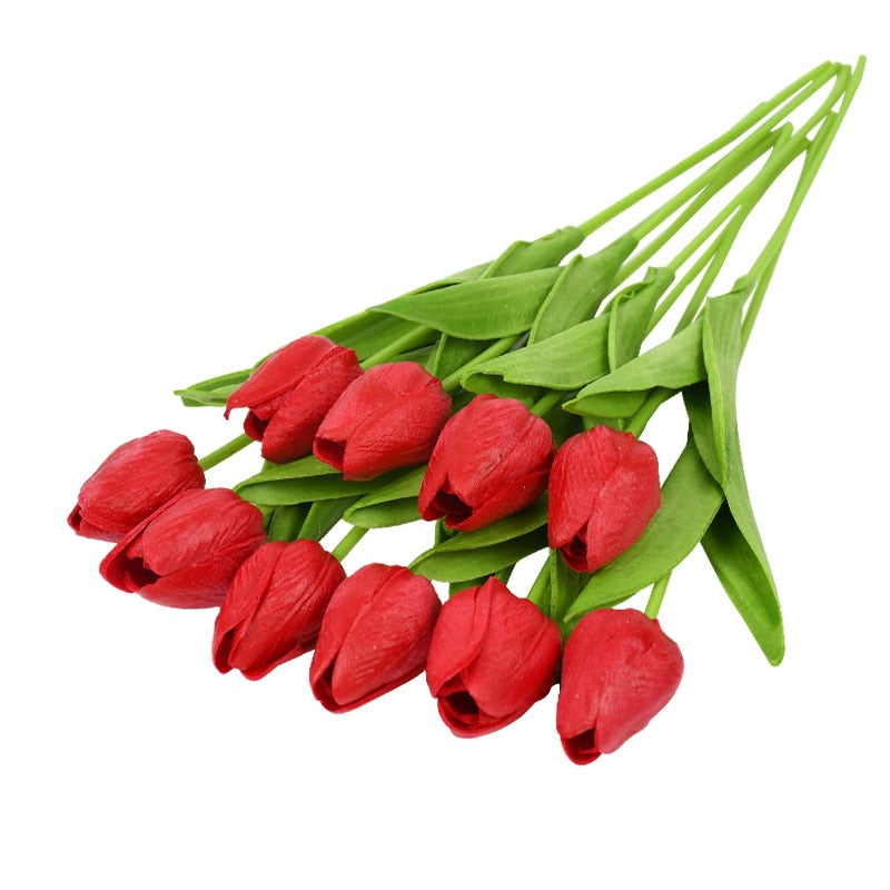 Bouquet di Fiori Artificiali con Tulipani, Decorazione (10 Pezzi)