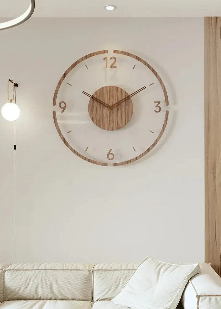 Orologio da parete moderno in legno – Design minimalista ed elegante per il soggiorno