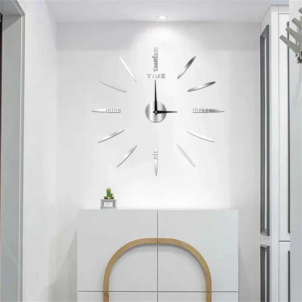 Nuovo orologio da parete in acrilico di grande stile unico