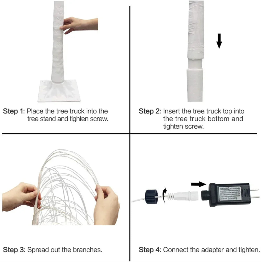 Valdoria – Albero di Salice Illuminato con Luce LED Bianca Calda 2.1M